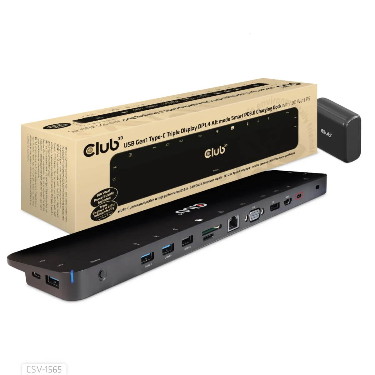 Club3d NB Acc Docking Station USB-C CSV-1565