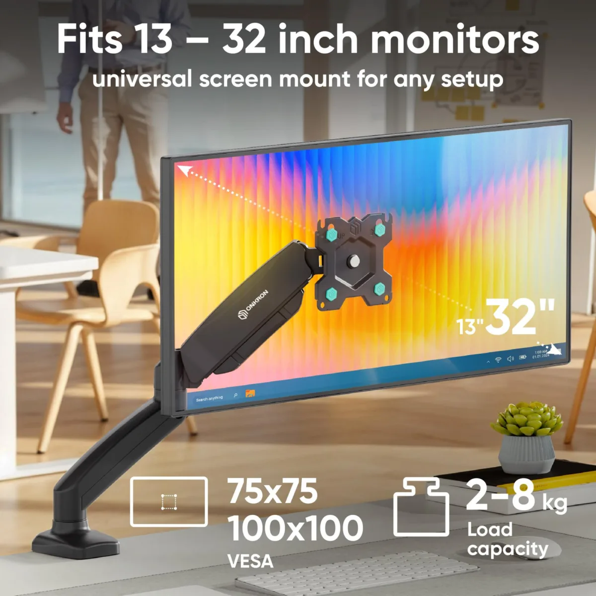 Onkron monitor Acc Desk Mount 13-32″ Black G80