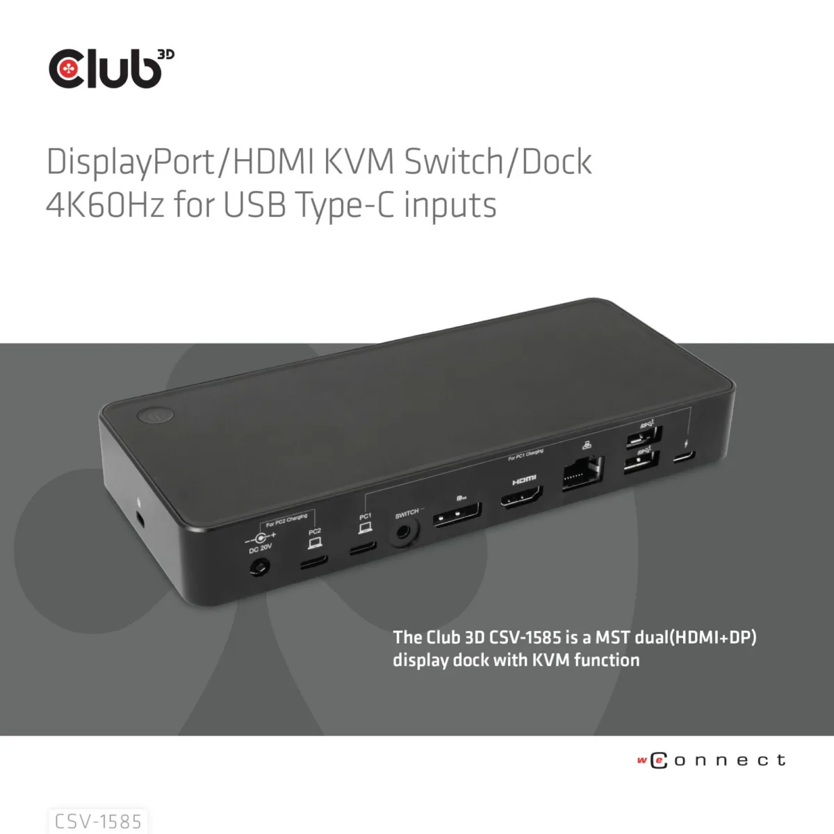 Club3d KVM-lüliti CSV-1585 - Pilt 2