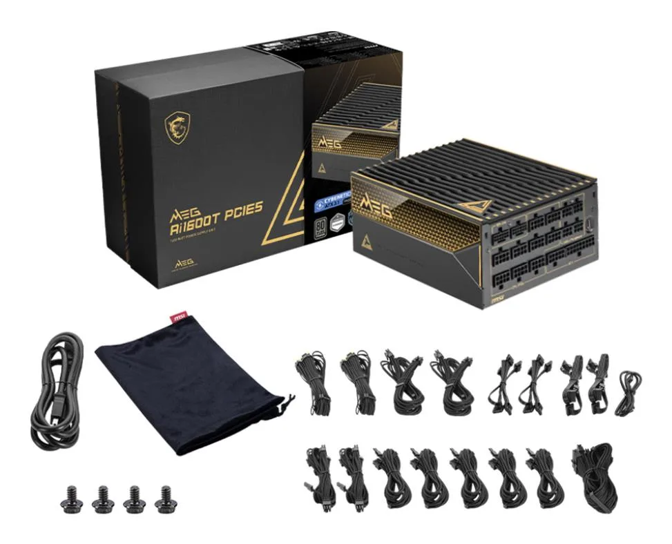 MSI MEG AI1600T PCIE5 ATX 3.1 1600 Watts — toiteplokk