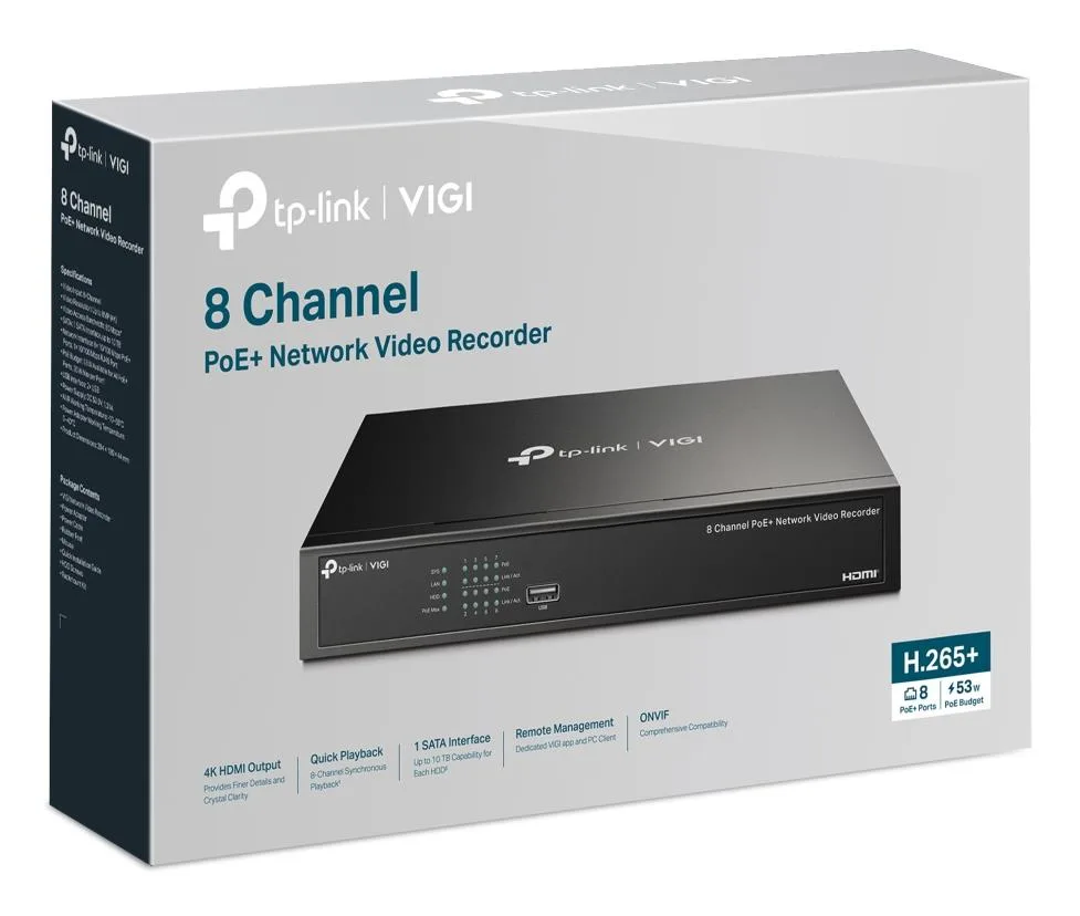 TP-Link võrgusalvesti VIGINVR1008H VIGINVR1008H-8P