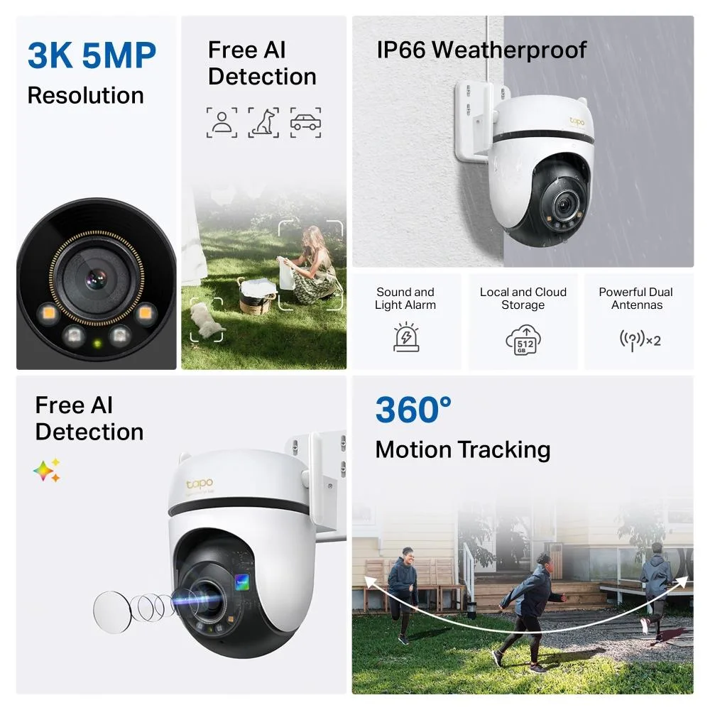 TP-Link juhtmevaba pöörav kaamera TAPO-C530WS