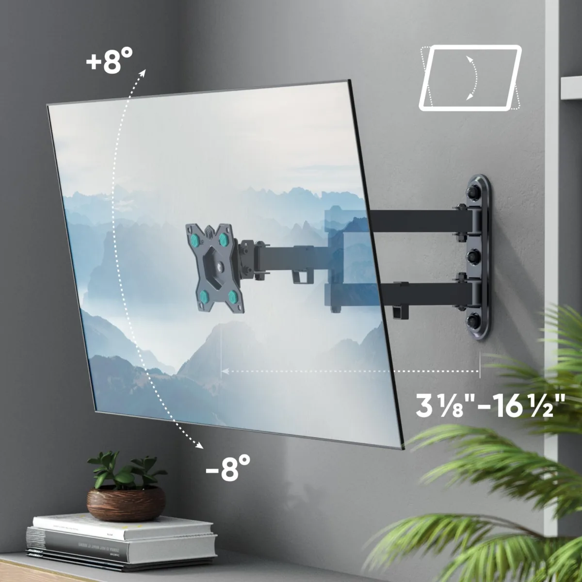 Onkron TV komplekt Acc Wall Mount 10-35″ Black R4