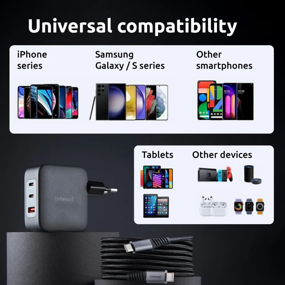 Intenso Power Adapter USB-C Gan 7810010