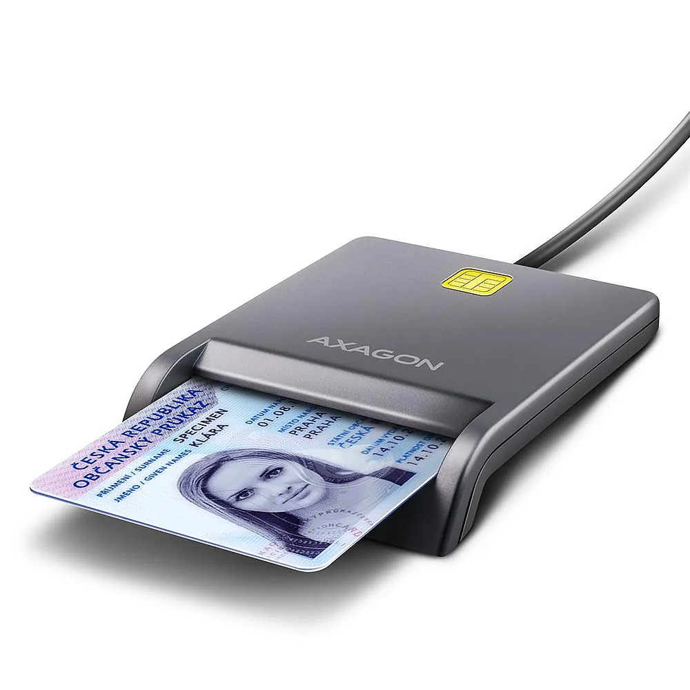 Axagon kaardilugeja Flat Smartcard ID CRE-SM3T