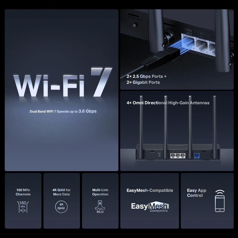 Mercusys Router 3600 Mbps Number of antennas 4 — ruuter