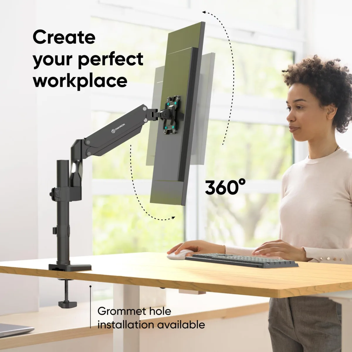 Onkron monitor Acc Desk Mount 13-34″ Black G75