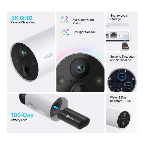 TP-Link juhtmevaba nutikas kaamera H.264 TAPOC420S2 - Pilt 2