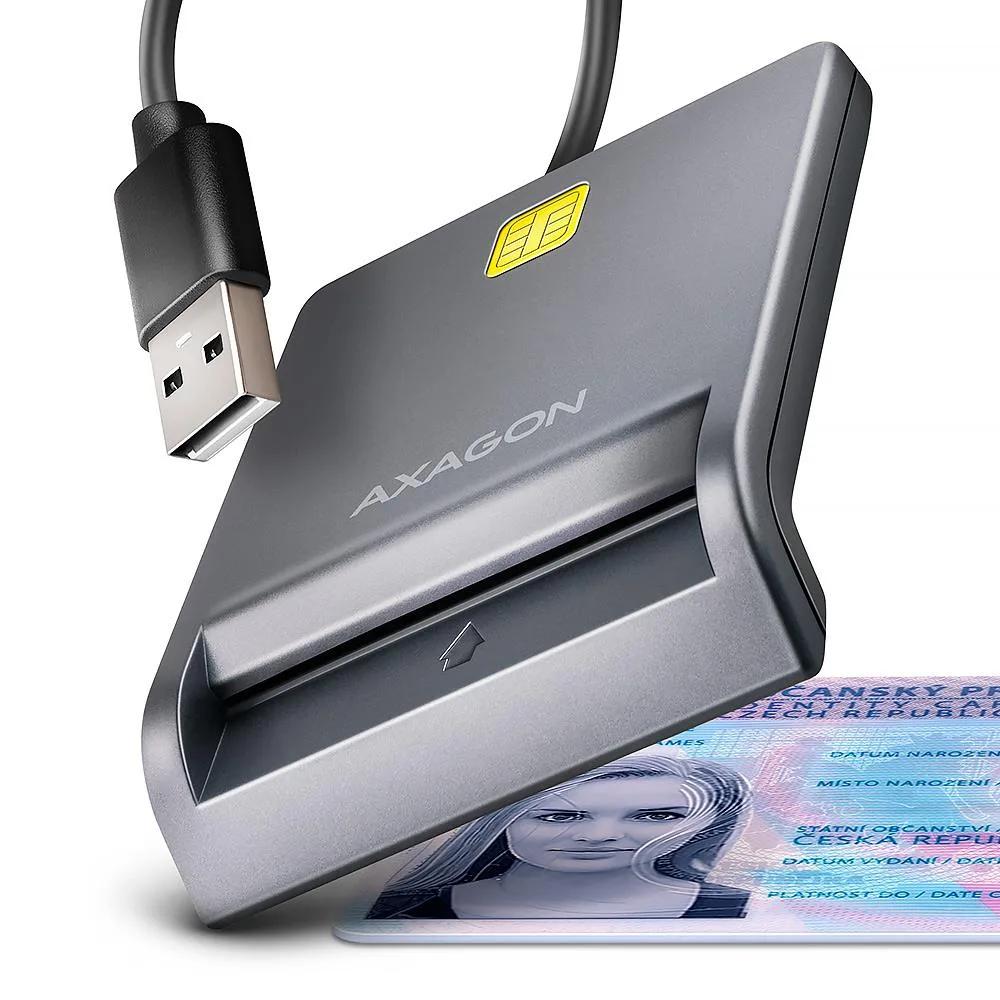 Axagon kaardilugeja Flat Smartcard ID CRE-SM3T - Pilt 2