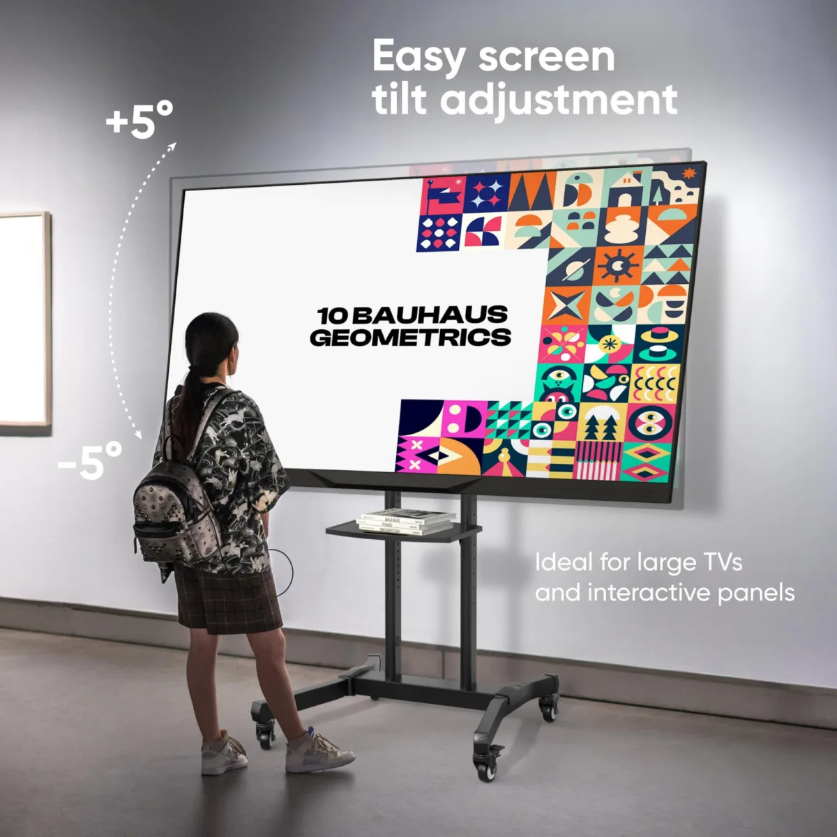 Onkron TV komplekt Acc Mobile Stand 50-90″ Black TS1891