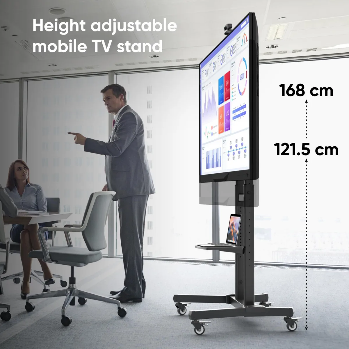 Onkron TV komplekt Acc Mobile Stand 50-90″ Black TS1891