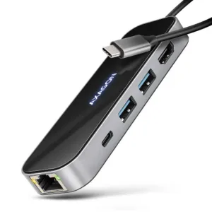 Axagon I O Hub USB-C Glass HMC-6GLN