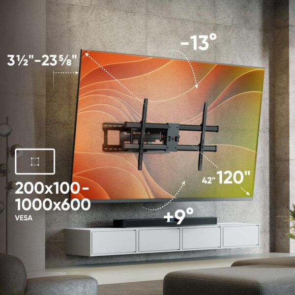 Onkron TV komplekt Acc Wall Mount 42-120″ Black M10