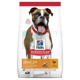 HILLS KOERA TÄISSÖÖT LIGHT KESK.TÕUG KANA 14KG