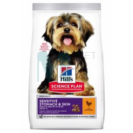 HILLS KOERA TÄISSÖÖT SENSIT.STOMACH/SKIN SMALL&MINI 1,5KG