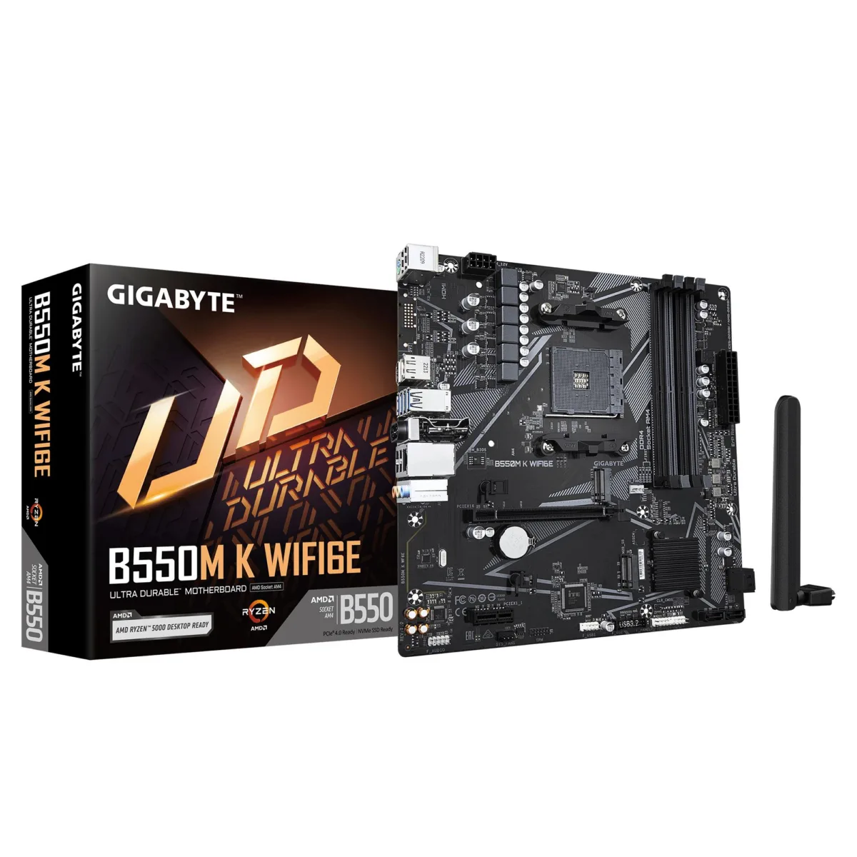 GIGABYTE AMD B550 Socket AM4 micro ATX B550M K WF6E — emaplaat